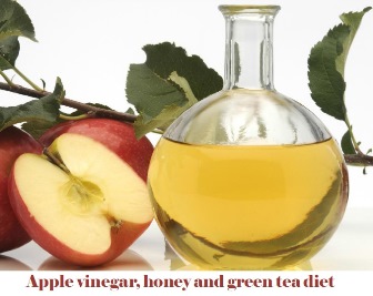 Apple vinegar, honey and green tea diet
